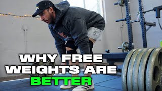 Machines vs Free Weights WHY FREE WEIGHTS ARE BETTER [upl. by Aronel]