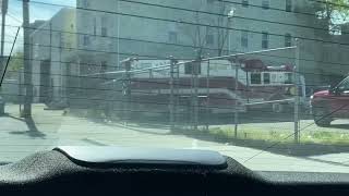 Passaic NJ fire department rescue 1 outside of the station 42324 [upl. by Calabresi]