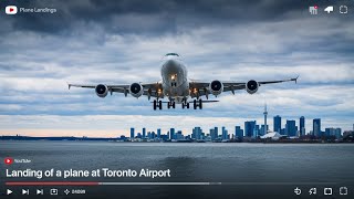 Landing at Toronto Airport  Flight Experience 2024  Smooth Landing Views [upl. by Eila708]