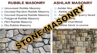 Lec14CE Stone Masonry AND Types of Stone Masonry HindiUrdu [upl. by Atinrev]