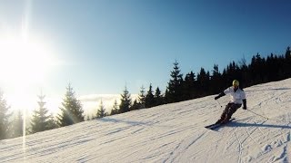 GoPro Hero 3 Skiing in Spindleruv Mlyn Czech Republic 2013 [upl. by Arremat]