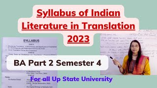 ba 4th semester english syllabus 2023 Indian literature in translation ba 4th semester [upl. by Ordnazil771]