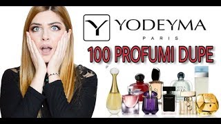 100 PROFUMI dupe YODEYMA fragranze uomo e donna copie di profumi famosi Profumi equivalenti [upl. by Aloeda542]