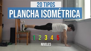 20 TIPOS de Planchas Isométricas en 5 Niveles  HOME WORKOUT [upl. by Shakti329]