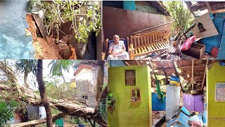 Three houses dam aged at AquemMargao struck by lightning last night [upl. by Alitta361]