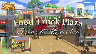 FOOD TRUCK PLAZA  ACNH Speed Build  Animal Crossing New Horizons Gameplay  234 [upl. by Sarson]