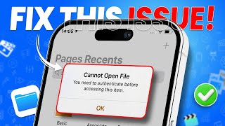 How to Fix Can’t Open File on File App on iPhone  Unable to Open File on File App [upl. by Laohcin]