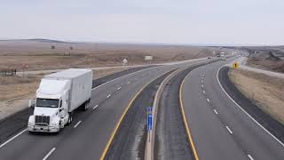 Interstate 35 Kansas Turnpike from the Cattle Bazaar Bridge 60fps [upl. by Weingarten]