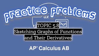 AP Calculus AB TOPIC 58 Sketching Graphs of Functions and Their Derivatives [upl. by Kohl]