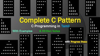 Complete C Programming Pattern in C with Simple Method   C Pattern in Tamil [upl. by Yerac817]