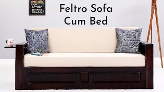 Sofa Bed  Shop Feltro Sofa Cum Bed Online  Trendy Sofa Bed Design  Wooden Street [upl. by Annora208]