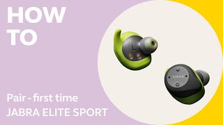 Jabra Elite Sport How to pair  first time  Jabra Support [upl. by Attenov]