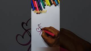 New style name calligraphy artwork artist foryou love shorts reels drawing design video uk [upl. by Rehtaeh]