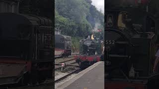 5552 arrives into bodmin General railway train steamenginetrain steamtrain britishrailways [upl. by Enamrahc]