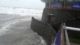 Spectacular Storm wreaks havoc at North Berwick Harbour [upl. by Genevra504]