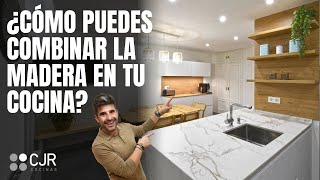 Como COMBINAR la MADERA en COCINAS BLANCAS Modernas Cocinas CJR [upl. by Ellesig217]