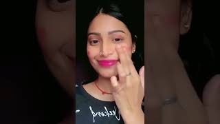 Full makeup with only 1 lipstick hack 😱shortvideo youtubeshorts trending viralvideo [upl. by Adnarb627]