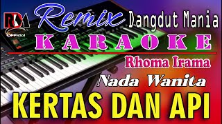 Kertas Dan Api  Mansyur S Karaoke Nada Wanita Dj Mix Dut Orgen Tunggal [upl. by Tarabar]