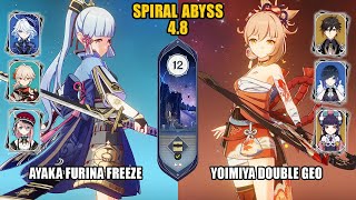 F2P Ayaka Furina Freeze amp Yoimiya Double Geo  Spiral Abyss 48  Floor 12  Genshin Impact [upl. by Romeo456]