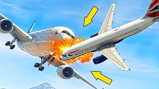 Airbus A320 Crashes MidAir With GIANT Airplane  GTA 5 [upl. by Meilen]