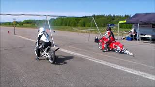 Hudiksvall TampT 2018 05 26 Lördagen Mopeddragrace [upl. by Anstus226]