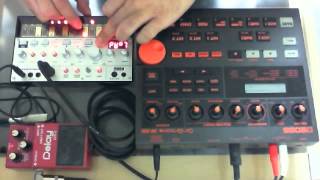 BOSS DR202 and KORG volca  BK6NS  BakaOscillator [upl. by Arluene963]