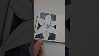 10 Moon Garden Lily Artober2024 Inktober2024 Drawtober2024 WatercolorLily Art Painting [upl. by Yttisahc7]