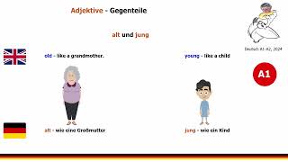 Adjektive  Gegenteile 29052024 lerndeutsch deutschlernen grammatik adjektive gegenteile [upl. by Maryrose]