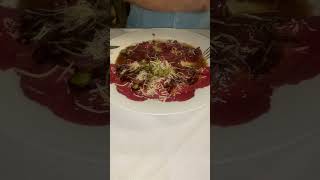 Carpaccio de Res food dinner travel mexico delicious crudo dinner cena [upl. by Atsejam]