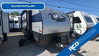 USED 2020 Forest River Wolf Pup 16PF Travel Trailer Walk Through  Heath [upl. by Hegyera893]