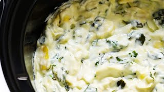 Artichoke Spinach Dip Cooked in a Crockpot [upl. by How109]