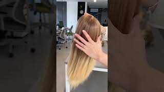 12quotAll One Length Blonde Human Hair Straight Wig  GRD030 hairstyle blondehairstyles ombrehair [upl. by Annol138]