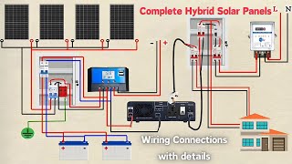 Complete Hybrid Solar Panel System Wiring Diagram Explained  StepbyStep Guide [upl. by Nitsyrk]