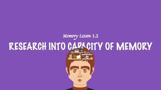 ALevel Psychology AQA Research into Capacity of Memory [upl. by Olmstead]