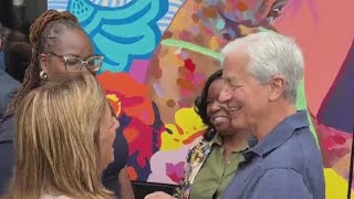 JPMorgan Chase CEO visits childhood neighborhood in NYC [upl. by Nylahsoj]