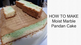 How To Make Moist Marble Pandan Cake [upl. by Nylinej]