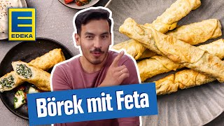 Börek Rezept mit Feta und Spinat  Türkisches Rezept mit YufkaTeig selber machen [upl. by Langsdon]