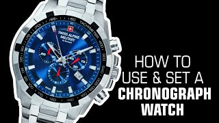 How to set set a chronograph watch [upl. by Esertal]