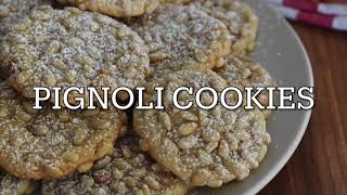 Pignoli Cookies  Authentic Italian Pignoli Cookie Recipe [upl. by Elcarim]