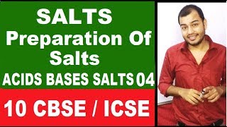 PreParation Of SALTS  Soluble and insoluble Salt  Class 10 ICSE  CBSE  Acids Base Salts [upl. by Aneladgam]