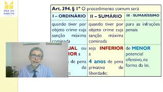 Procedimento Comum  Processo Penal 1ª Parte [upl. by Yatnuahc]