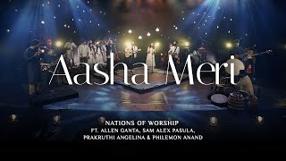 Aasha Meri  Lyrics Song  Nations of Worship  Jesus song [upl. by Eileme]