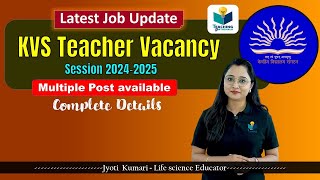 KVS Teacher Vacancy 2024  Complete details [upl. by Alexandr604]