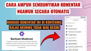 Cara menyaring komentar otomatis di facebook  Cara filter komentar di facebook [upl. by Curson537]