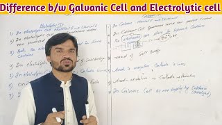 Difference between Galvanic Cell and Electrolytic Cell MT CHEMISTRY [upl. by Aileve]