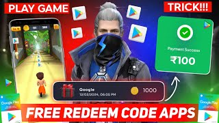 1 Game  ₹30 Free Redeem Code App  Google Play Redeem Code App Free  Free Fire Redeem Code [upl. by Nnairak46]