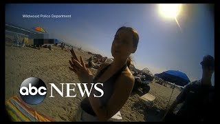 Police release bodycam video capturing womans violent beach arrest [upl. by Rehc853]