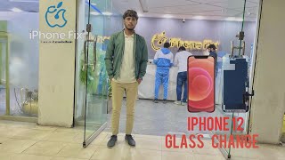 Iphone 12 glas change  ipone fix institute iphone vlog viralvlog trending youtube ytvideo [upl. by Singband233]