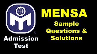 MENSA Admission Test  Episode 1  Certified IQ Test  Sample Questions amp Solutions  Stanford–Binet [upl. by Anawed]