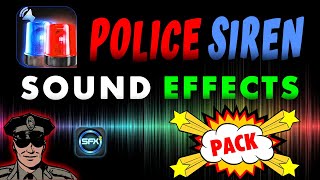 Police Siren Sound Effects Royalty Free [upl. by Goat]